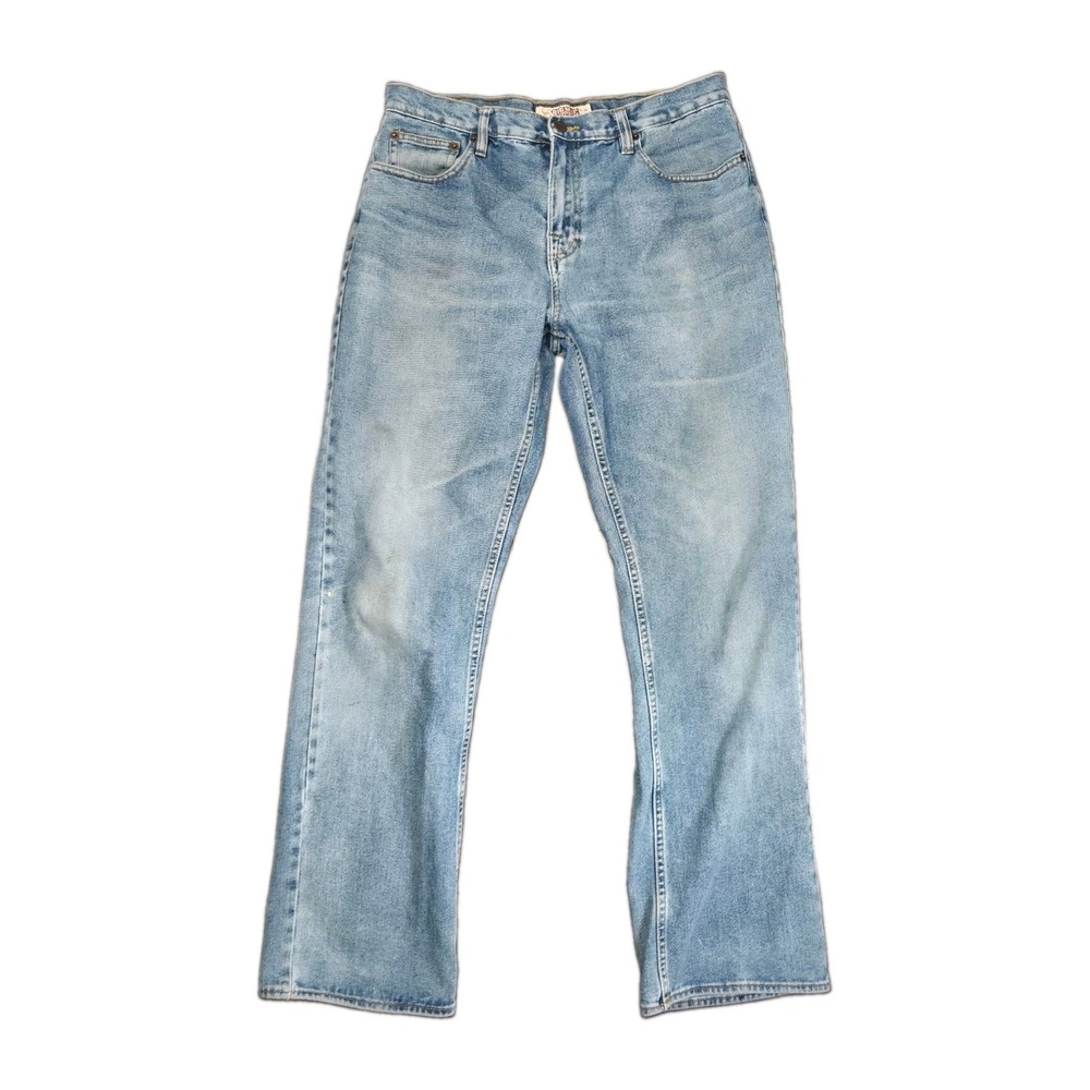 VTG Big Mac Workwear Jeans Mens 32x32 Straight Leg Rugged Destressed Denim USA